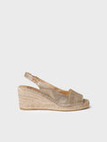 FIORE - Women's wedge espadrille in dyed jute