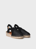 SIRACUSA - Closed espadrille for women in braided leather with wedge