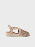 SIRACUSA - Closed espadrille for women in braided leather with wedge