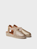 SIRACUSA - Closed espadrille for women in braided leather with wedge