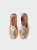 SIRACUSA - Closed espadrille for women in braided leather with wedge