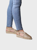 SIRACUSA - Closed espadrille for women in braided leather with wedge