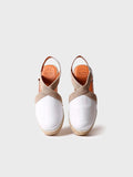 Women's medium wedge leather espadrilles - TOSSA
